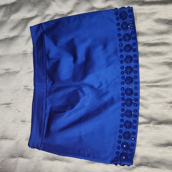 Marciano Mini skirt, Royal Blue, Size 10 - Picture 2 of 7